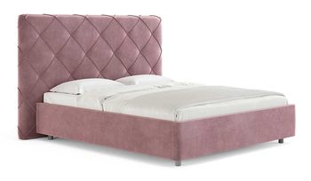 Кровать мягкая розовая Сонум Manhattan Вельвет Латте (с подъемным механизмом)