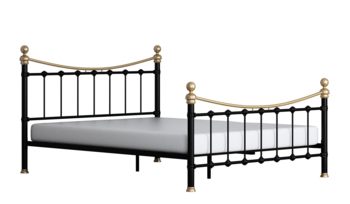 Кровать в стиле прованс Формула мебели Эльда Черно-золотая