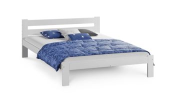 Кровать из массива 140x200 см Фиеста Мебель Агиос Бук белый (с основанием)
