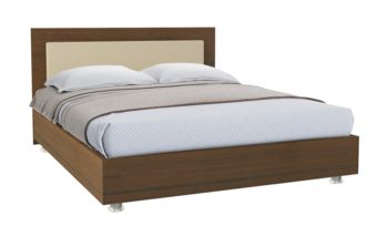 Кровать комбинированная Промтекс-Ориент Marla 1 Орех экко / Luxa Beige (с основанием)