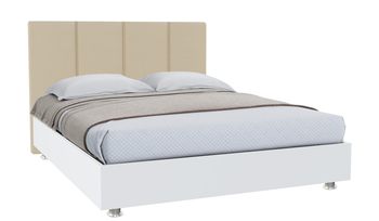 Кровать 90х200 см Промтекс-Ориент Риза Мэйс белый + бежевый (с основанием)