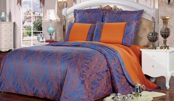 Комплект постельного белья оранжевое Kingsilk SB-118