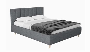 Кровать мягкая с обивкой из искусственной замши Benartti Venera (с основанием)